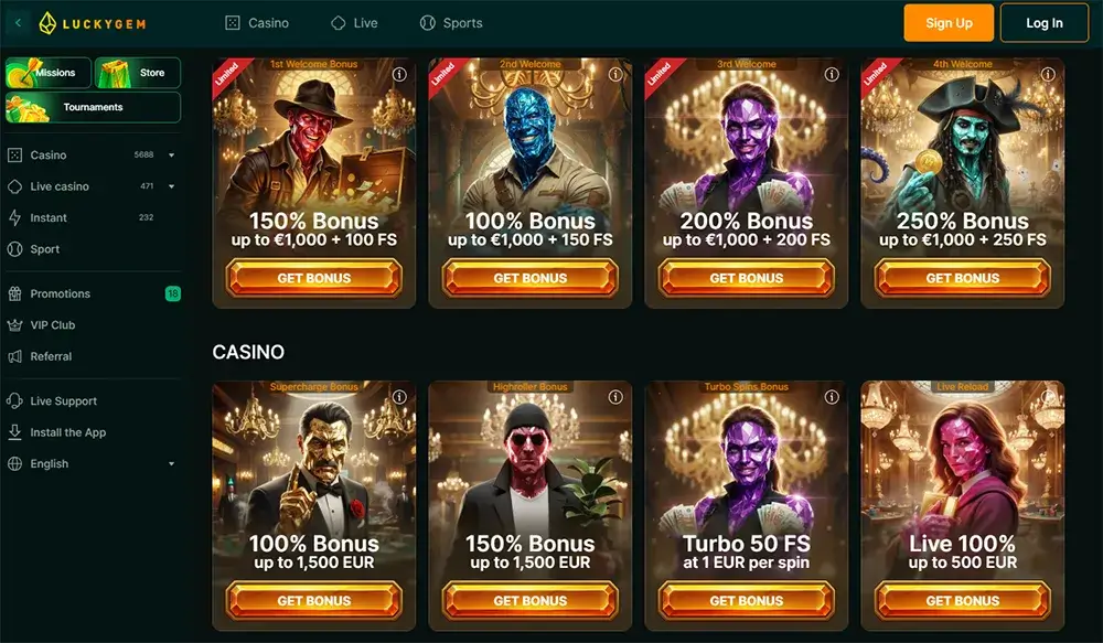 LuckyGem login
